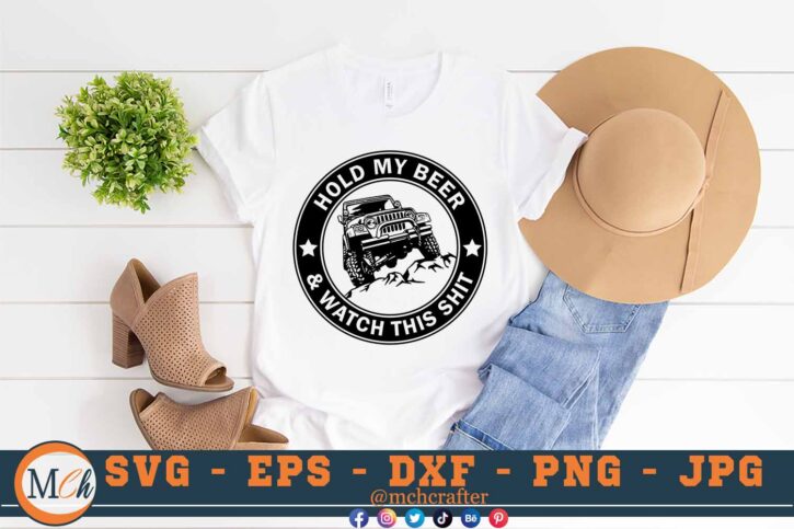 M599 3 2 Mcp White Jeep SVG Hold My Beer & Watch This SVG Jeep Car SVG Jeep Life SVG Outdoor Cut File for Cricut