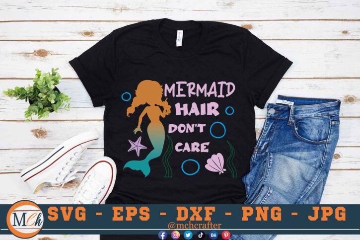 M609 3 2 Mcp Black Mermaid Hair SVG Mermaid Sayings SVG Mermaid SVG Summer SVG Cut File