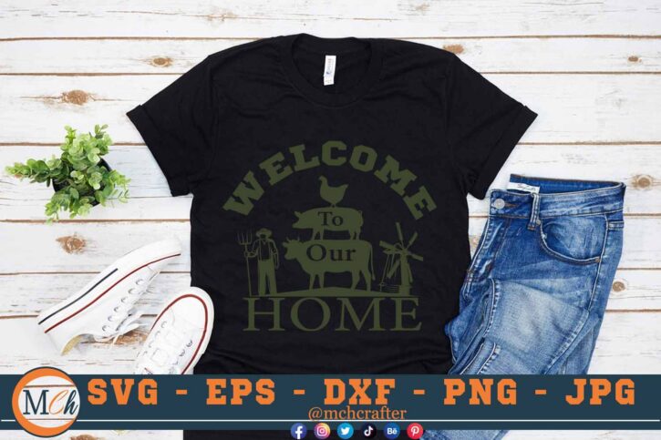 M628 3 2 Mcp Black Welcome To Our Home SVG Farm SVG Farm Sayings SVG Farm Signs SVG