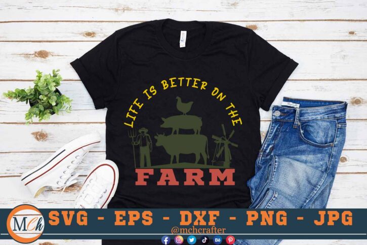 M633 3 2 Mcp Black Life Is Better on The Farm SVG Farmhouse SVG Farm Sayings SVG Farm Signs SVG