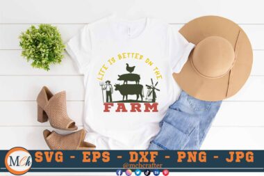 M633 3 2 Mcp White Life Is Better on The Farm SVG Farmhouse SVG Farm Sayings SVG Farm Signs SVG