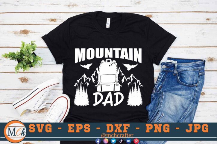 M643 3 2 Mcp Black Mountain Dad SVG Hiking SVG Outdoor Adventure SVG Mountains SVG Hiking Family