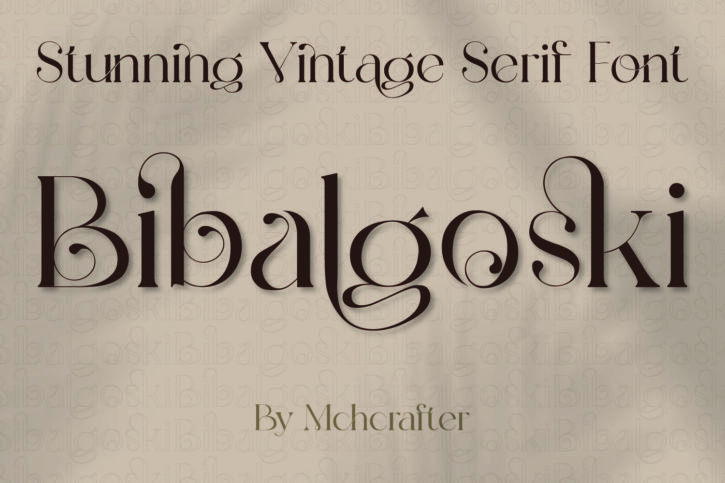 1 01 1 Bibalgoski Font | Stunning Serif Typeface