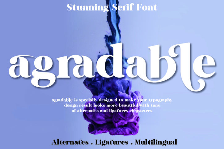1 Agradable Font | Stunning Serif Typeface
