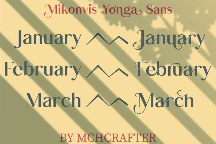 1 08 1 Mikonvis Yonga Sans Font | Stunning Sans Serif Typeface