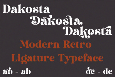 9 Dakosta Font | Retro Serif Typeface