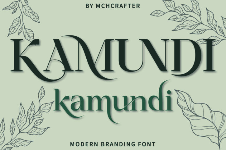 1 Plan de travail 1 Kamundi Font | Modern Branding Font